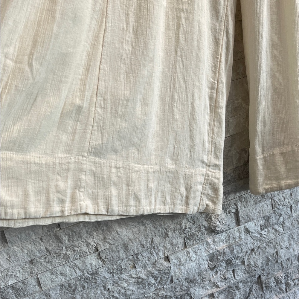 Free People Cream Wide-Leg Pants - Picture 8 of 13